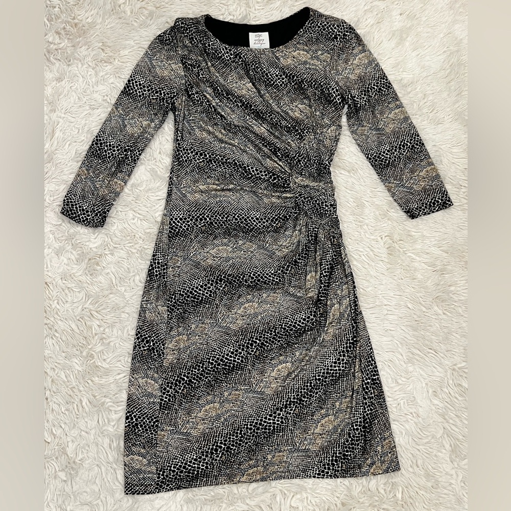 Suzi Chin For Maggie Boutique Women’s Snakeskin Knot Dress Snake Sz 6 Animal